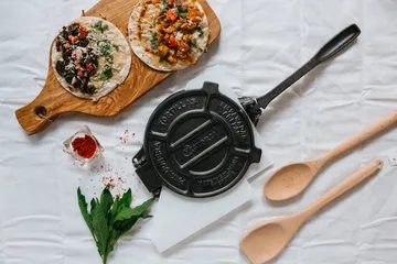 Prensa para tortillas de hierro fundido 20 cm - Negro - Victoria