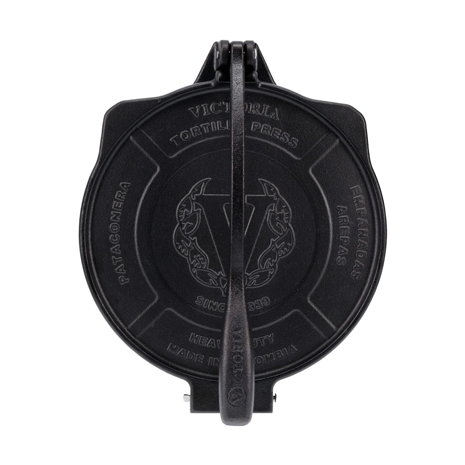 Prensa para tortillas Heavy duty Ø25 cm, Negro, hierro fundido Victoria