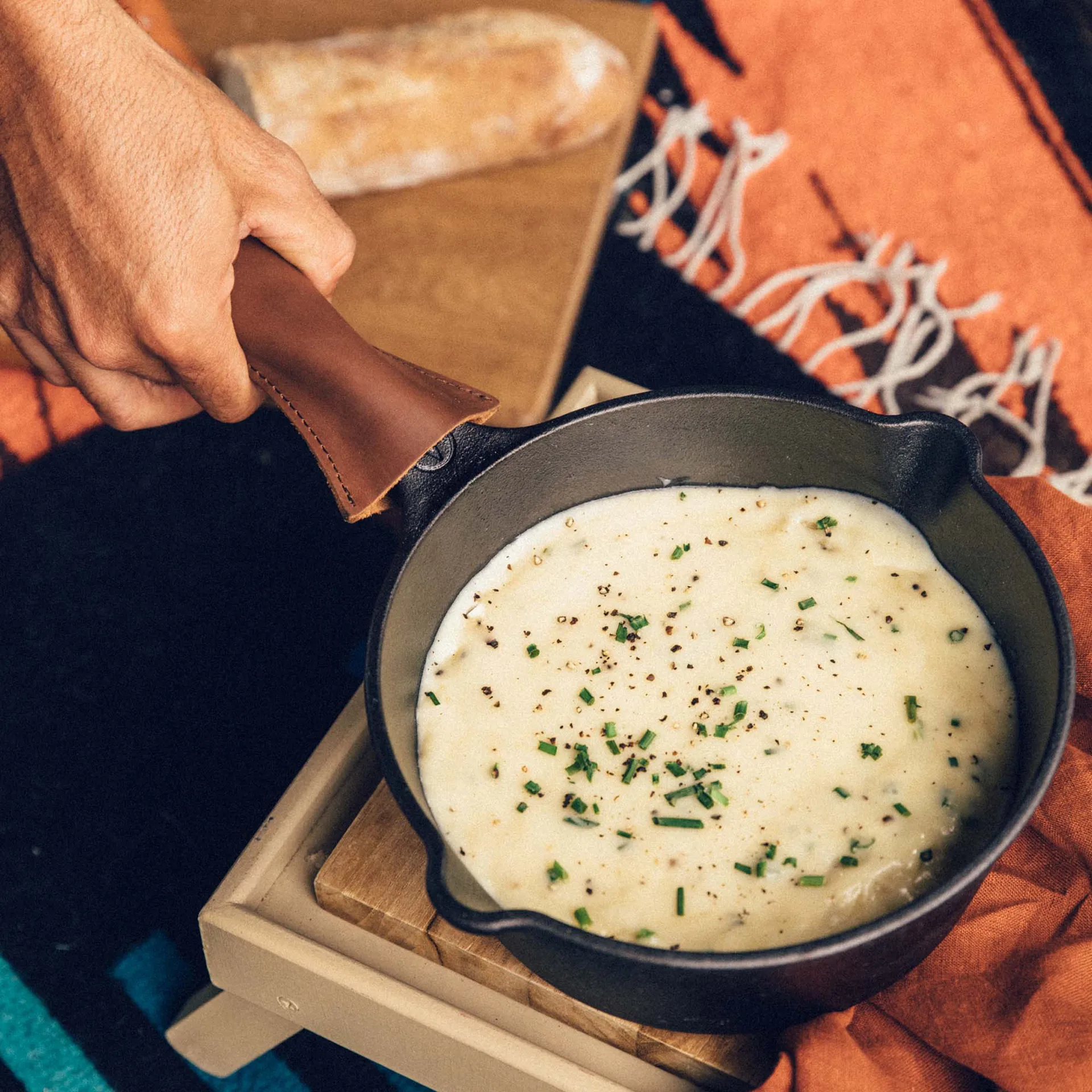 Soporte de mango grande Victoria, Cuero Victoria