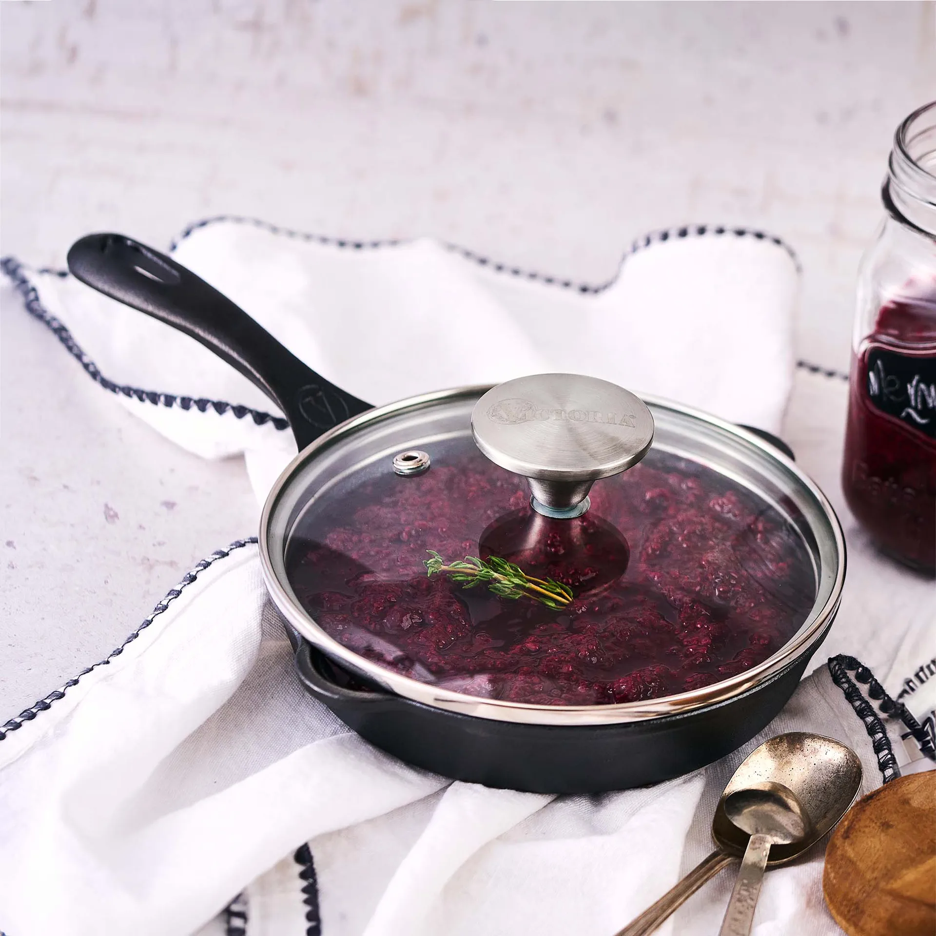 Tapa de vidrio Victoria Ø16,5 cm, Plata Victoria