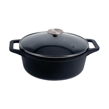 Victoria olla de hierro fundido con tapa de cristal esmaltada - 3,8 l - Victoria