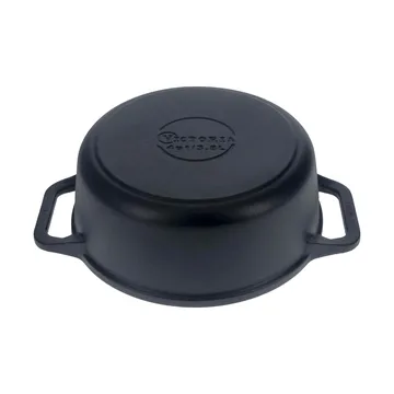Victoria olla de hierro fundido con tapa de cristal esmaltada - 3,8 l - Victoria