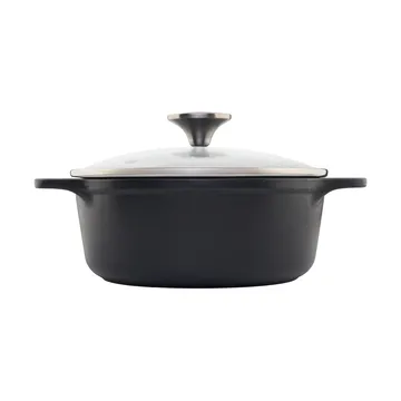Victoria olla de hierro fundido con tapa de cristal pre-seasoned - 1,9 l - Victoria