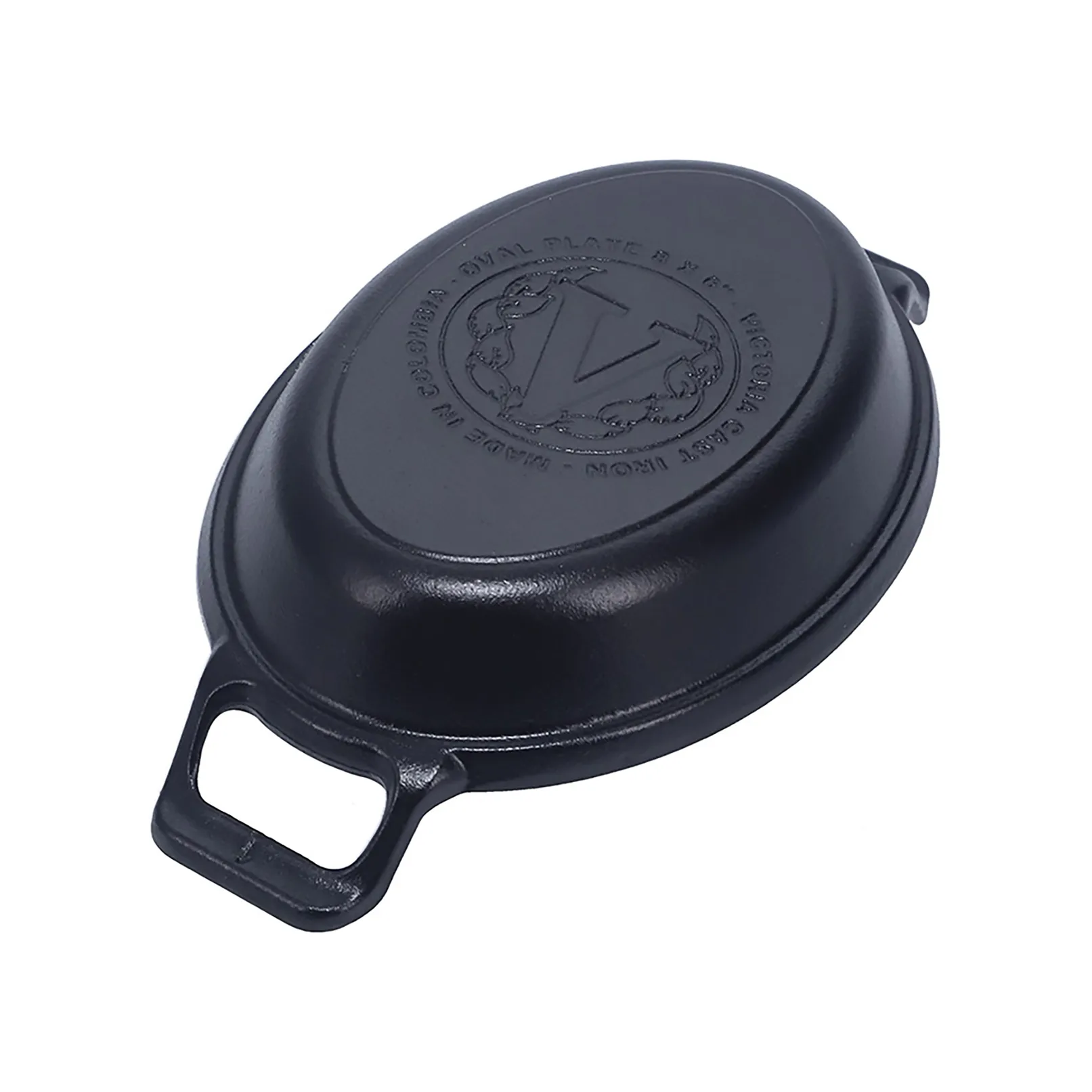 Victoria olla ovalada de hierro fundido pre-seasoned, 27,1x15,5 cm Victoria