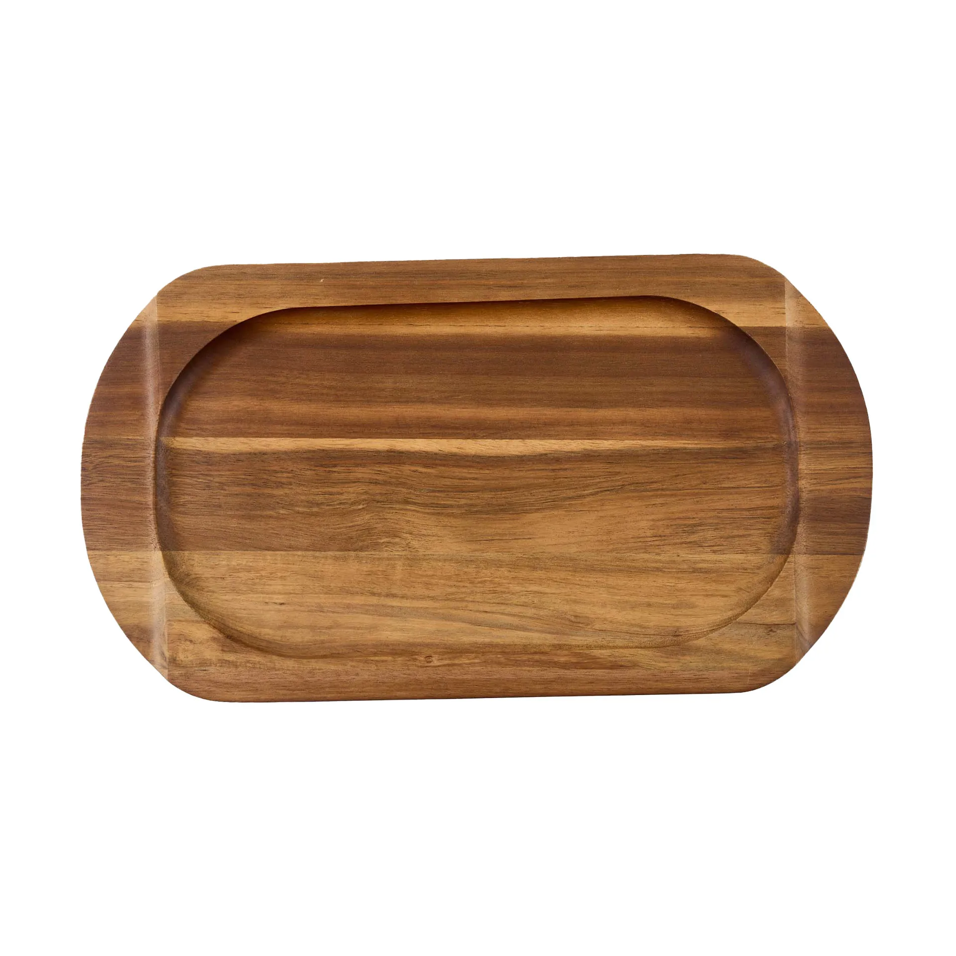 Victoria salvamanteles ovalado para plancha de cocinar de acacia, 34,3x16,4 cm Victoria