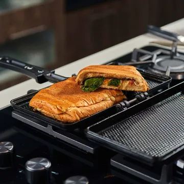 Victoria sandwich maker y panini press pre-seasoned - 34,8x27 cm - Victoria