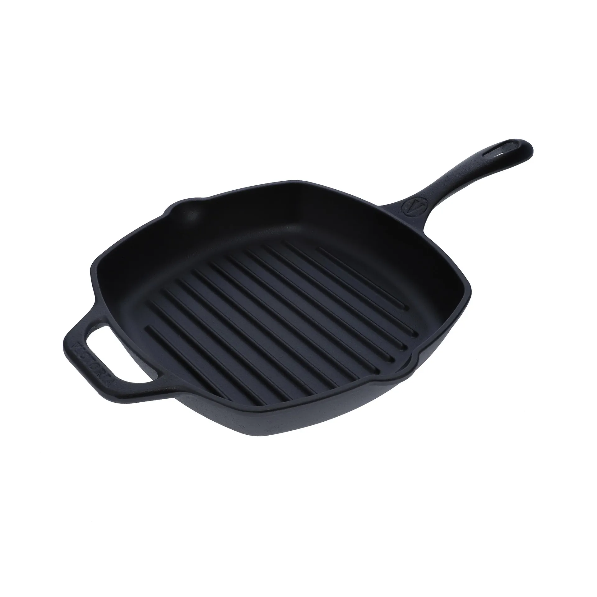 Victoria sartén grill cuadrada de hierro fundido esmaltado, 44,1x28,4 cm Victoria