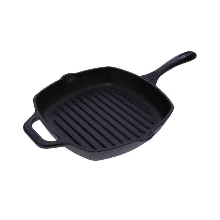 Victoria sartén grill cuadrada de hierro fundido esmaltado - 44,1x28,4 cm - Victoria