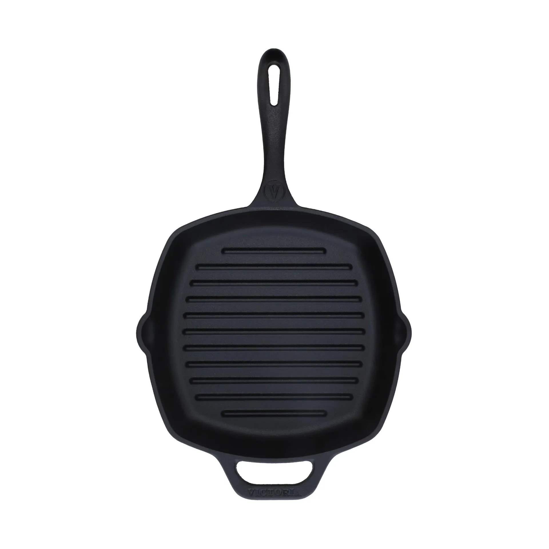 Victoria sartén grill cuadrada de hierro fundido esmaltado, 44,1x28,4 cm Victoria