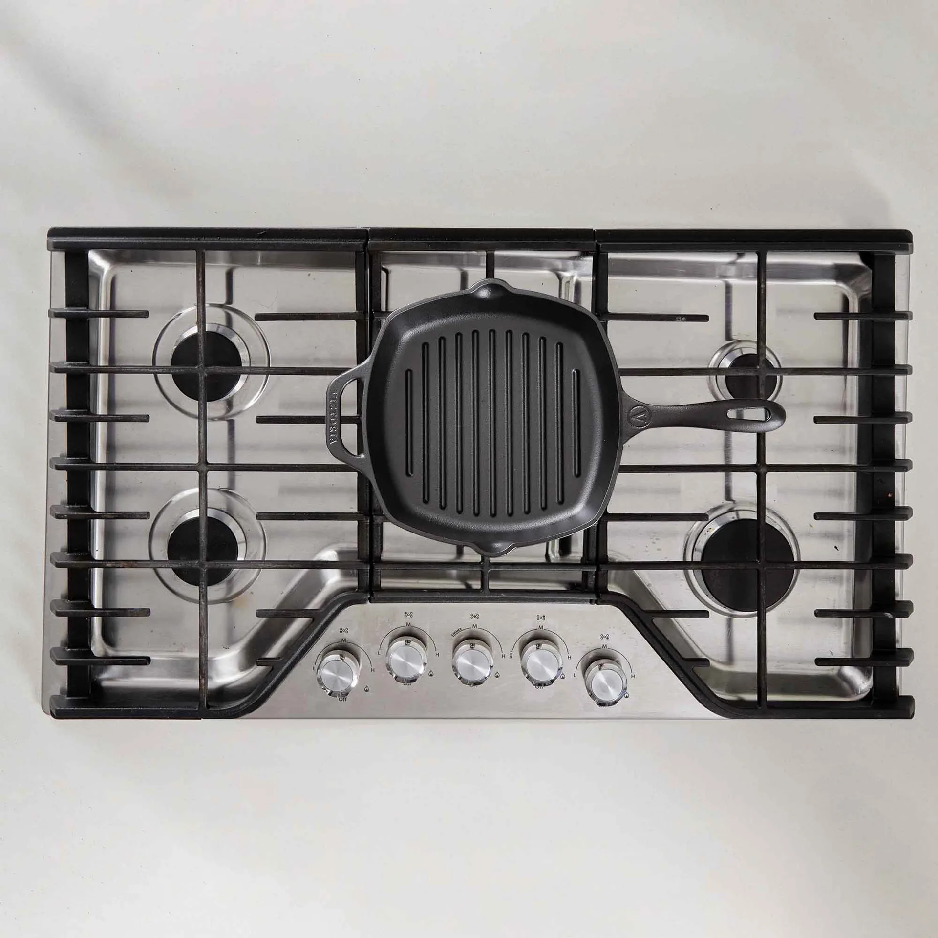 Victoria sartén grill cuadrada de hierro fundido esmaltado, 44,1x28,4 cm Victoria