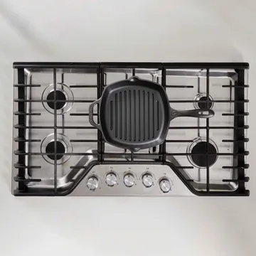 Victoria sartén grill cuadrada de hierro fundido esmaltado - 44,1x28,4 cm - Victoria