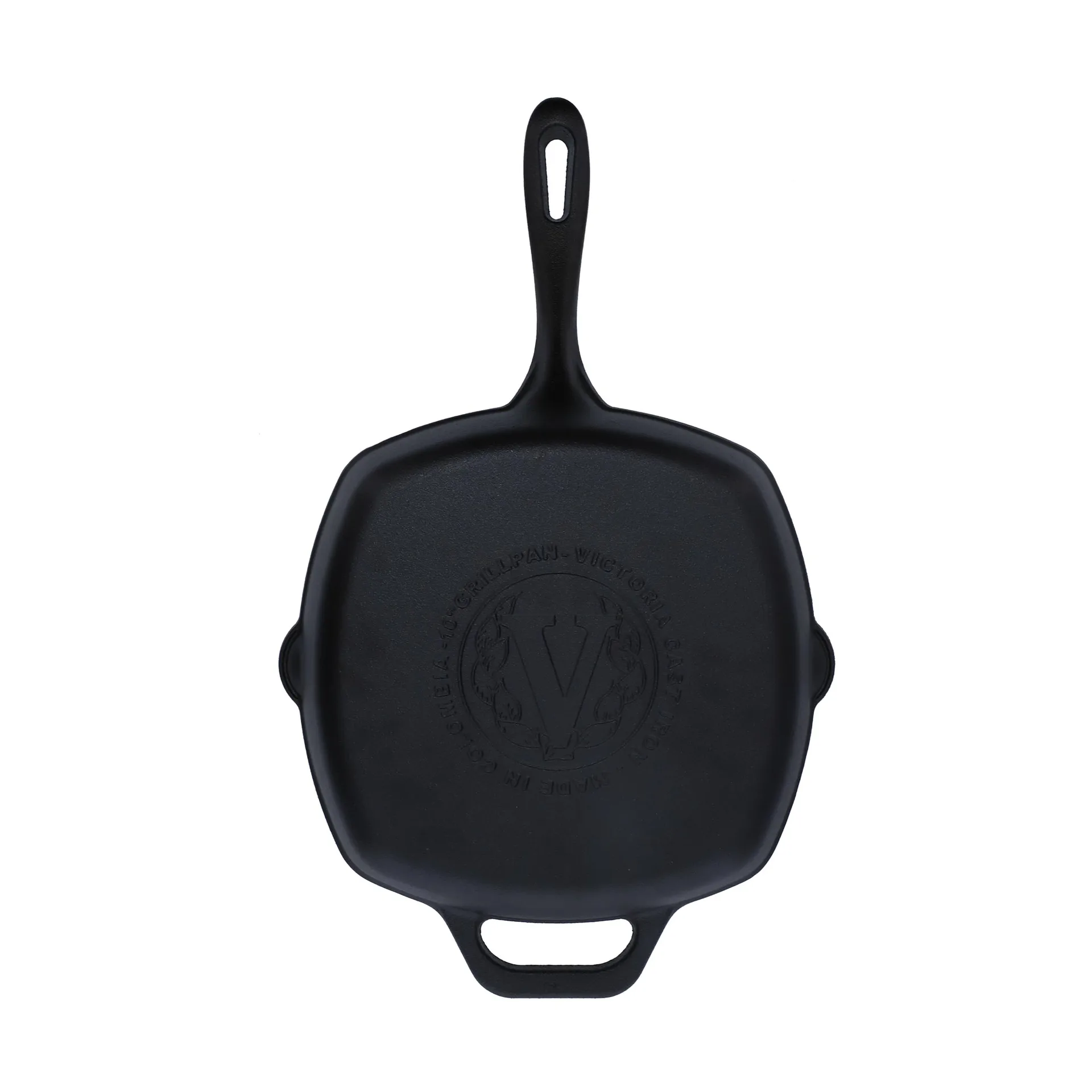 Victoria sartén grill cuadrada de hierro fundido pre-seasoned, 44,1x28,4 cm Victoria