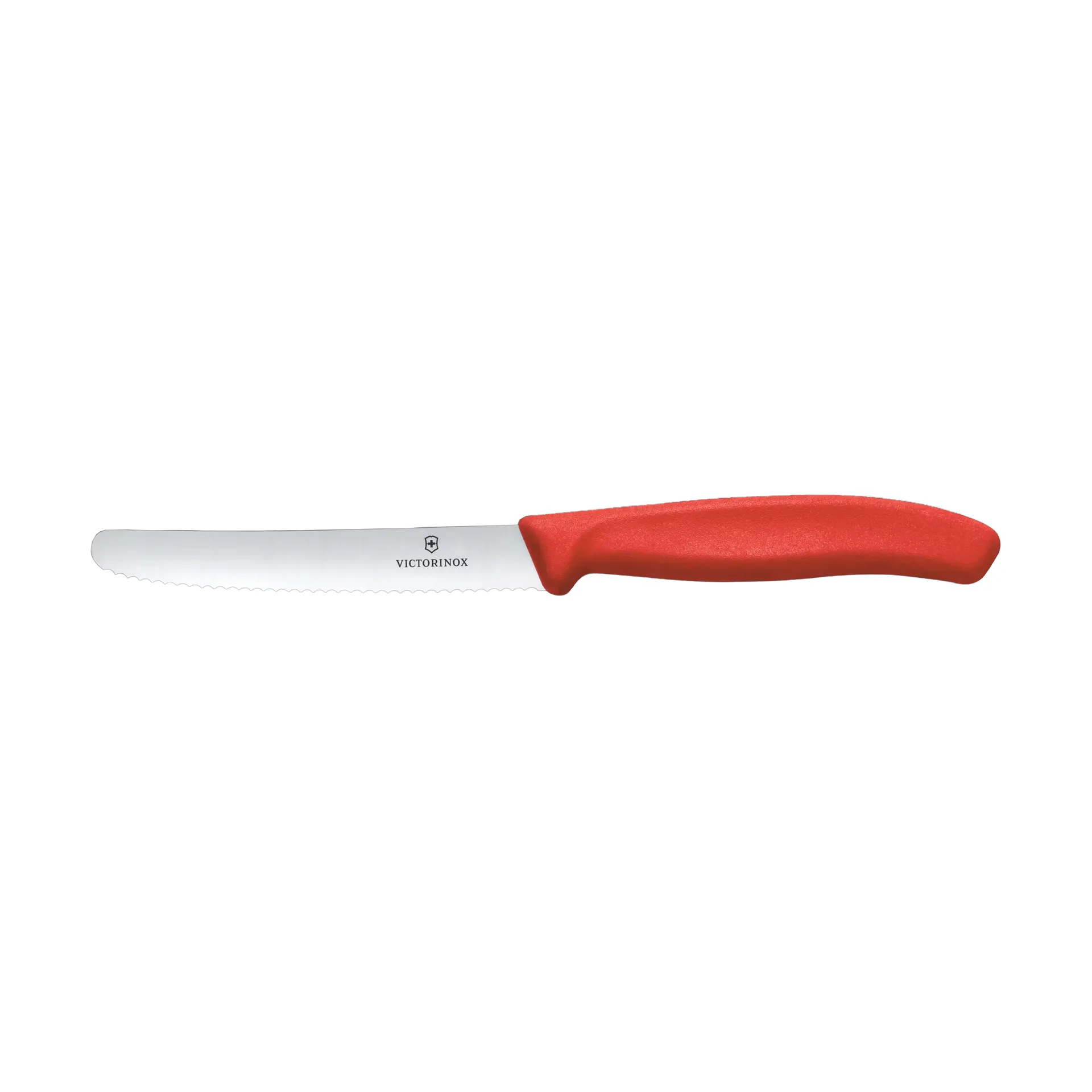 Cuchillo dentado para salchichas/tomates Swiss Classic 11 cm, Rojo Victorinox