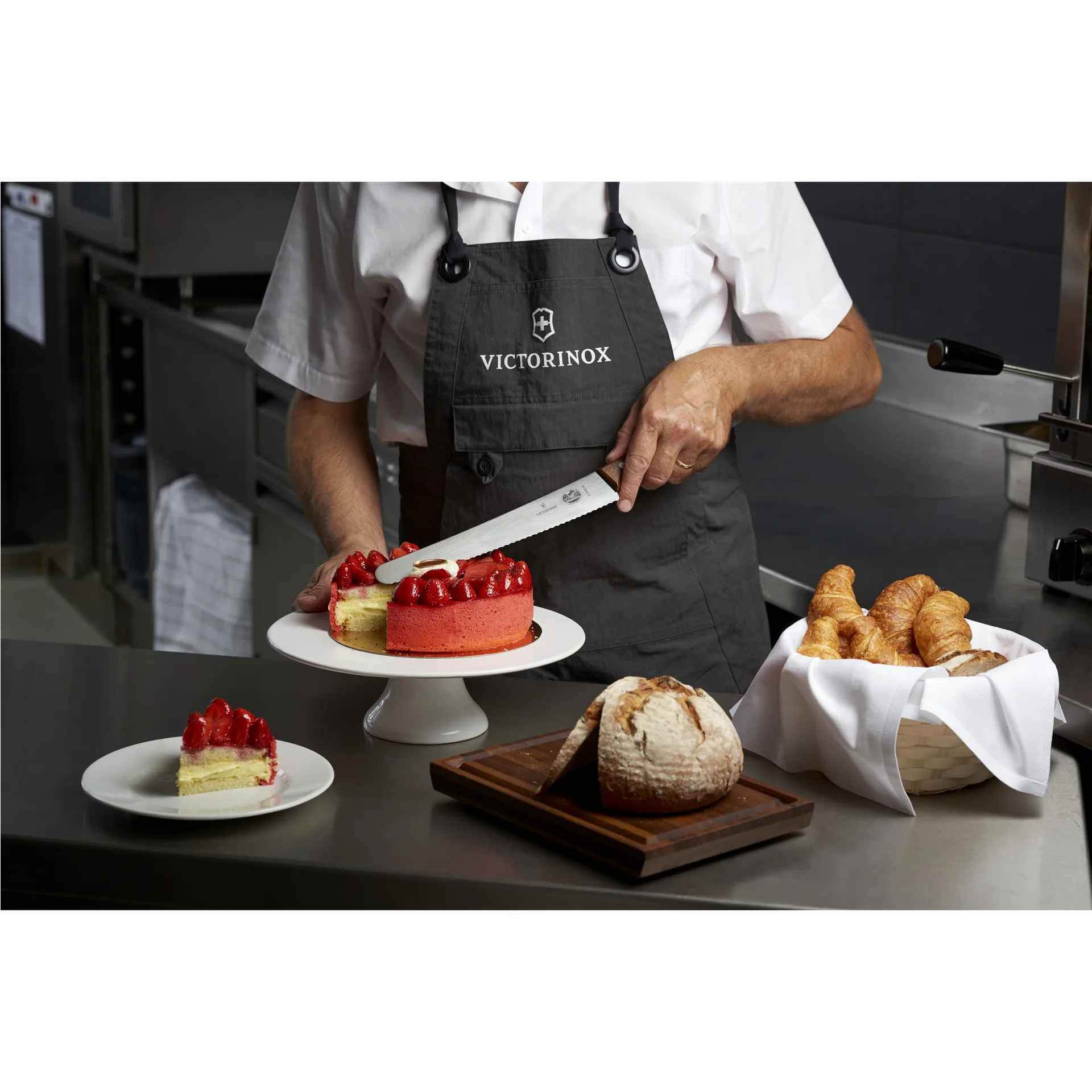 Cuchillo panero Wood 26 cm, acero inoxidable-arce Victorinox