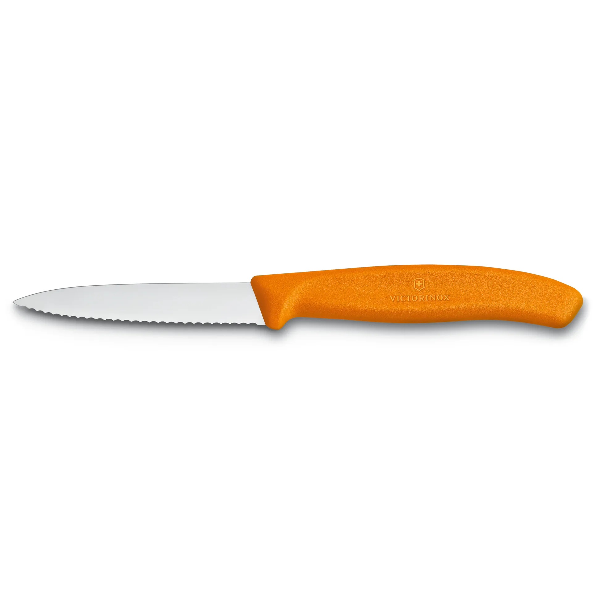 Cuchillo pelador dentado / de verduras Swiss Classic 8 cm, naranja Victorinox