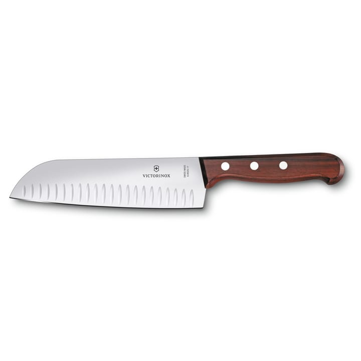 Cuchillo santoku Wood filo con alvéolos 17 cm - acero inoxidable-arce - Victorinox