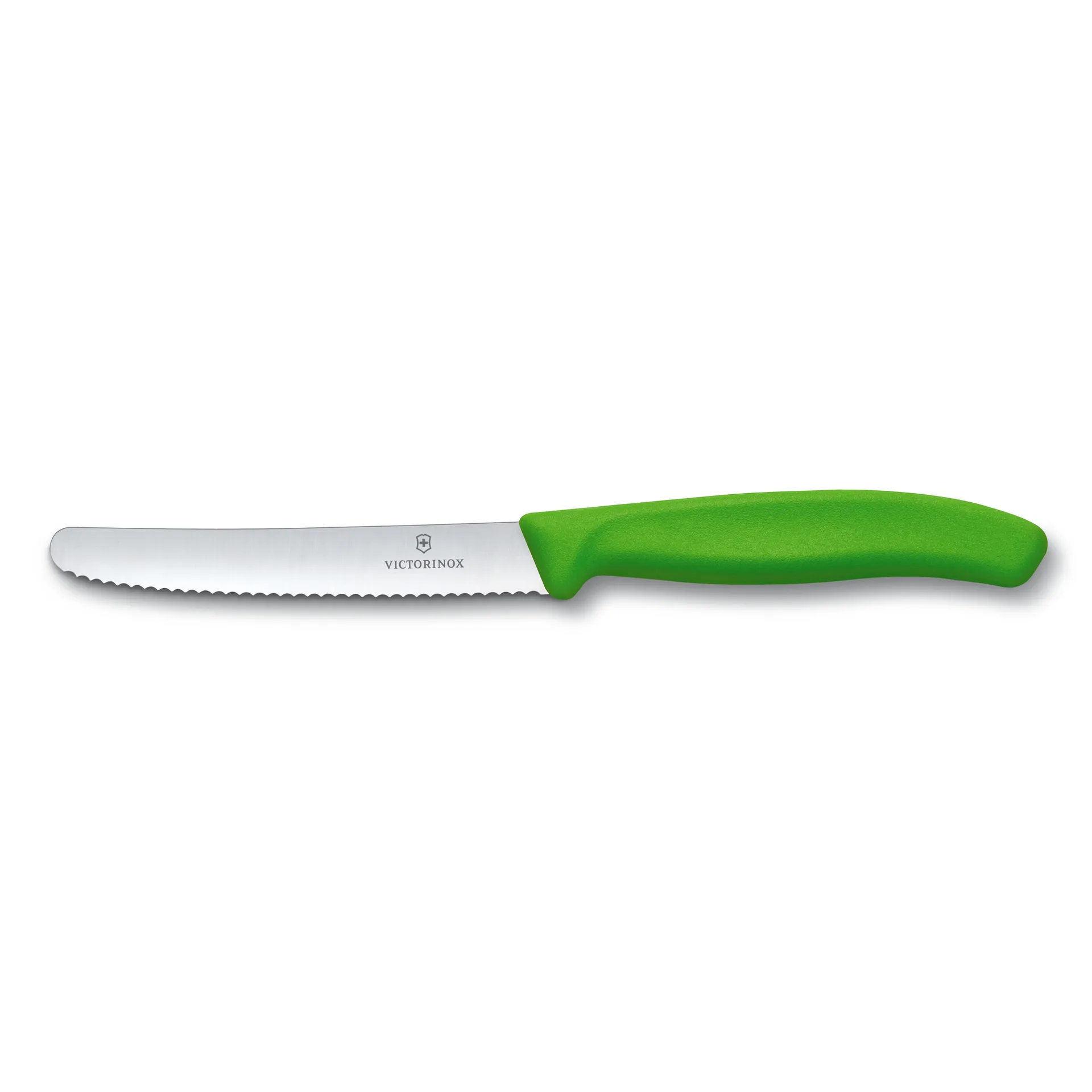 Cuchillo tomatero / de salchicha Swiss Classic 11 cm, verde Victorinox