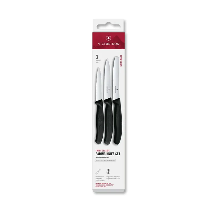 Juego de peladores Victorinox Swiss Classic, 3 piezas - Negro - Victorinox