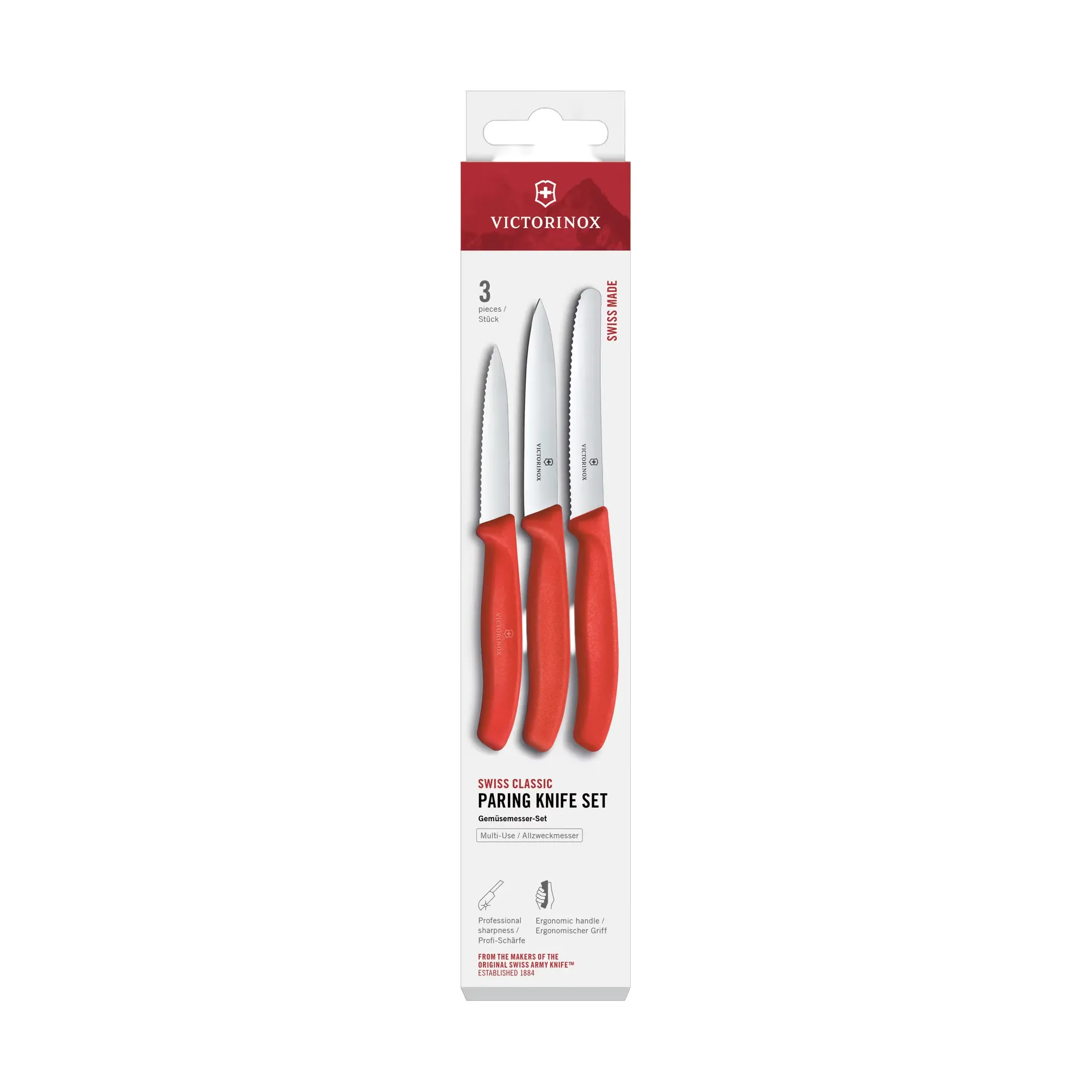 Juego de peladores Victorinox Swiss Classic, 3 piezas, Negro Victorinox
