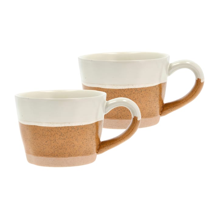 2 Tazas con asa Evig 30 cl - Amber-creme - Villa Collection