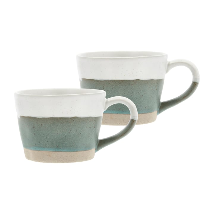 2 Tazas con asa Evig 30 cl - Verde-blanco - Villa Collection