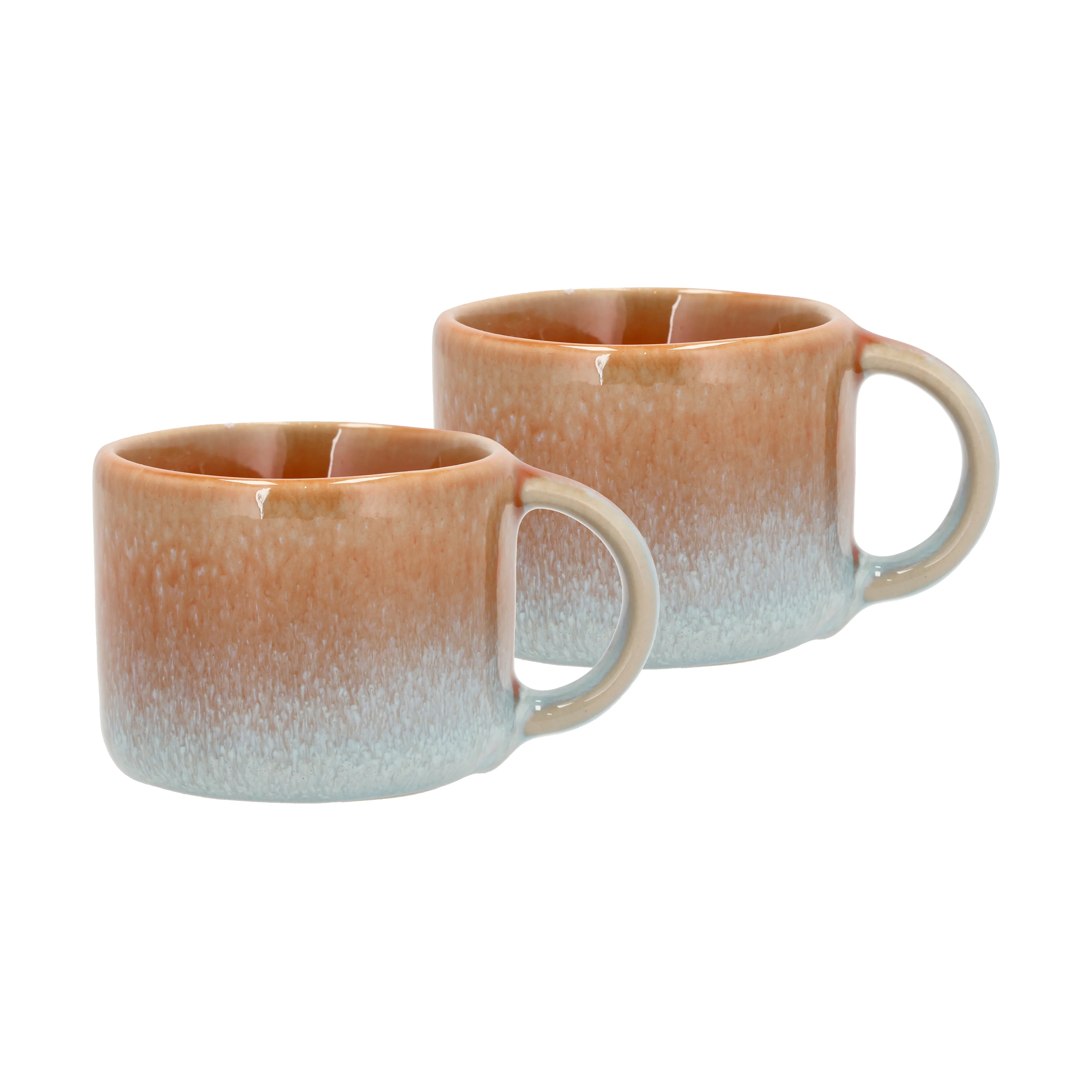 Juego De 2 Tazas De Café De Porcelana - 8 Cl, Diseño Clásico, Para Espresso O Café Corto