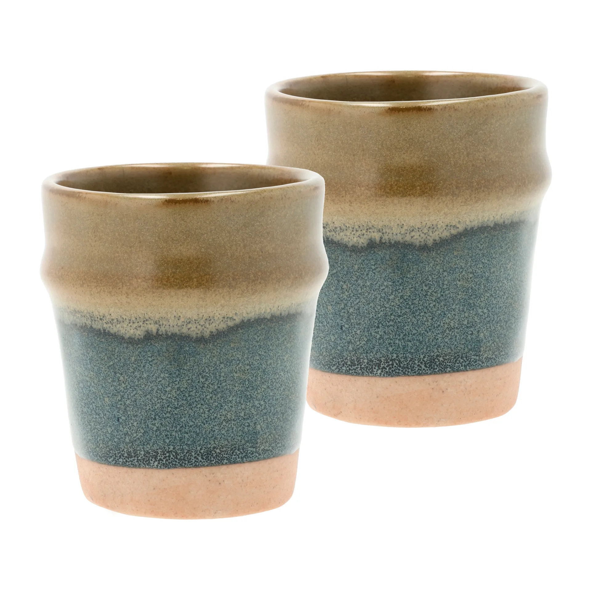 2 Tazas espresso Evig 10 cl, Azul-marrón Villa Collection