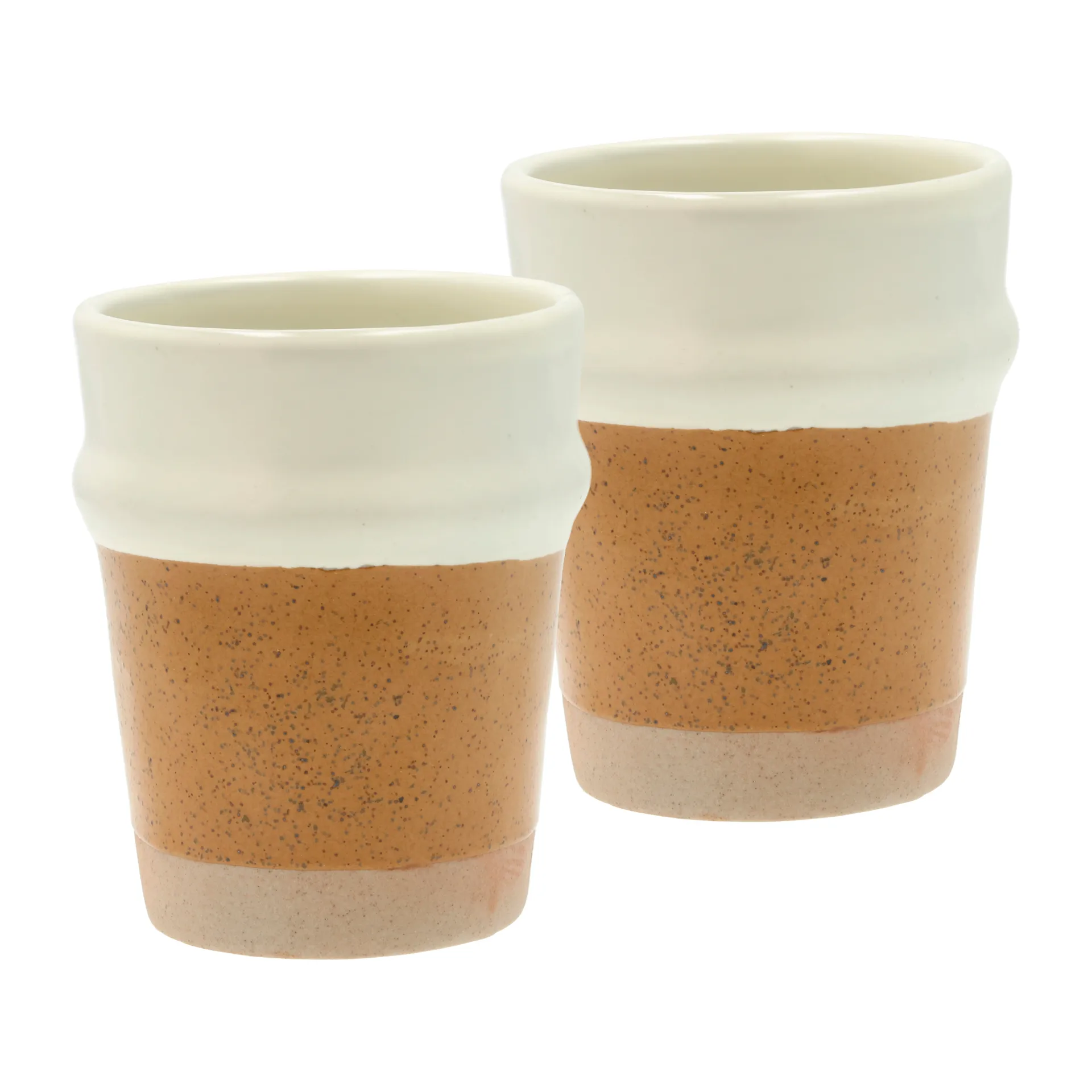 2 Tazas Evig 35 cl, Amber-creme Villa Collection