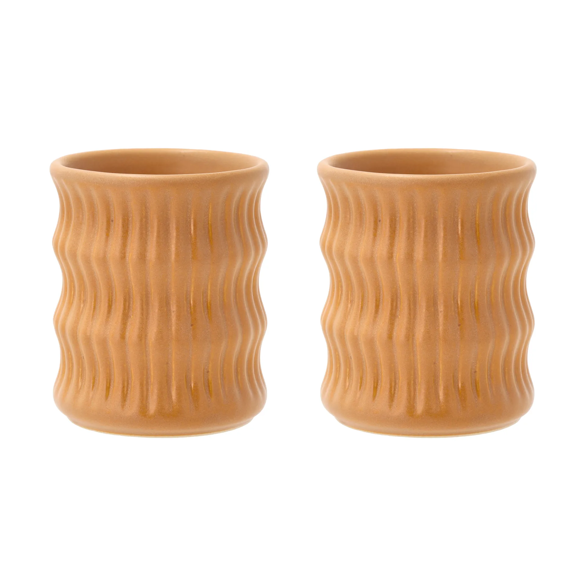 4 Tazas Styles con diseño acanalado 30 cl, Amber Villa Collection