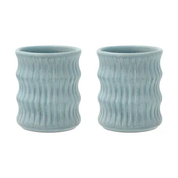 4 Tazas Styles con diseño acanalado 30 cl - Azul - Villa Collection