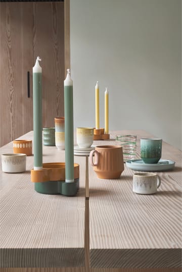 4 Tazas Styles con diseño acanalado 30 cl - Verde - Villa Collection