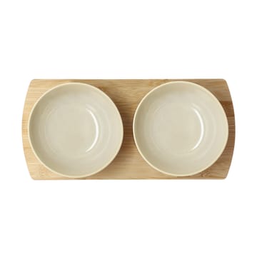 Bandeja de bambú con 2 cuencos Shoku - Beige - Villa Collection