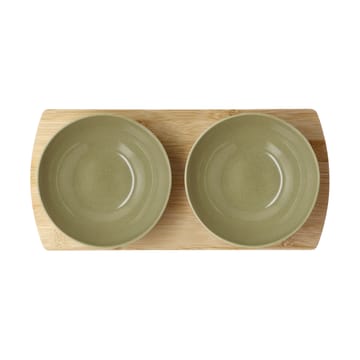 Bandeja de bambú con 2 cuencos Shoku - Pure Green - Villa Collection