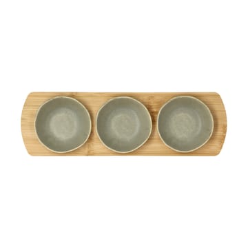 Bandeja de bambú con 3 cuencos Shoku - Pure Green - Villa Collection