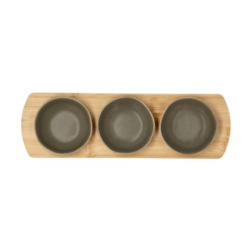 Bandeja de bambú con 3 cuencos Shoku - Warm Brown - Villa Collection