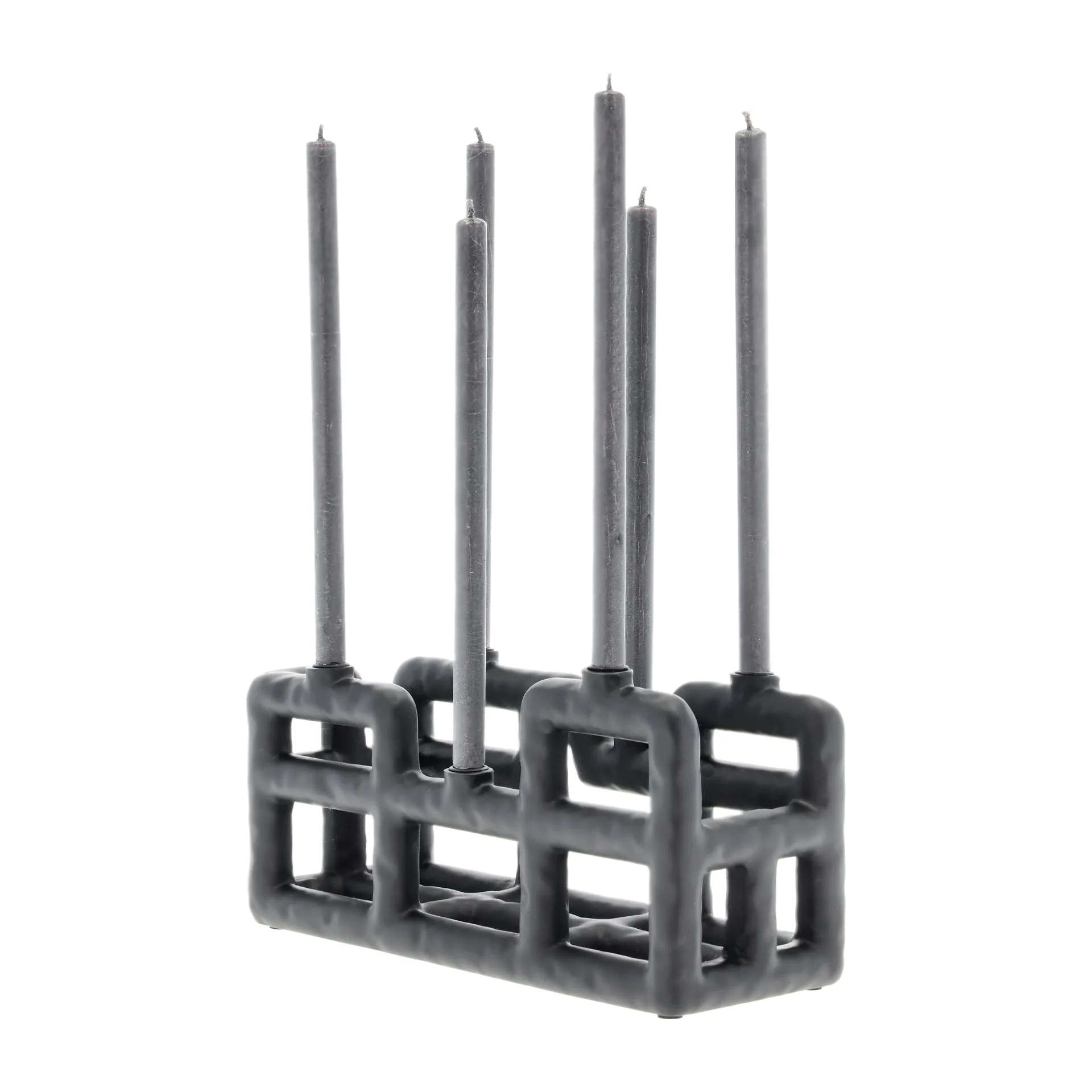 Candelabro Lyst 6 velas, negro Villa Collection