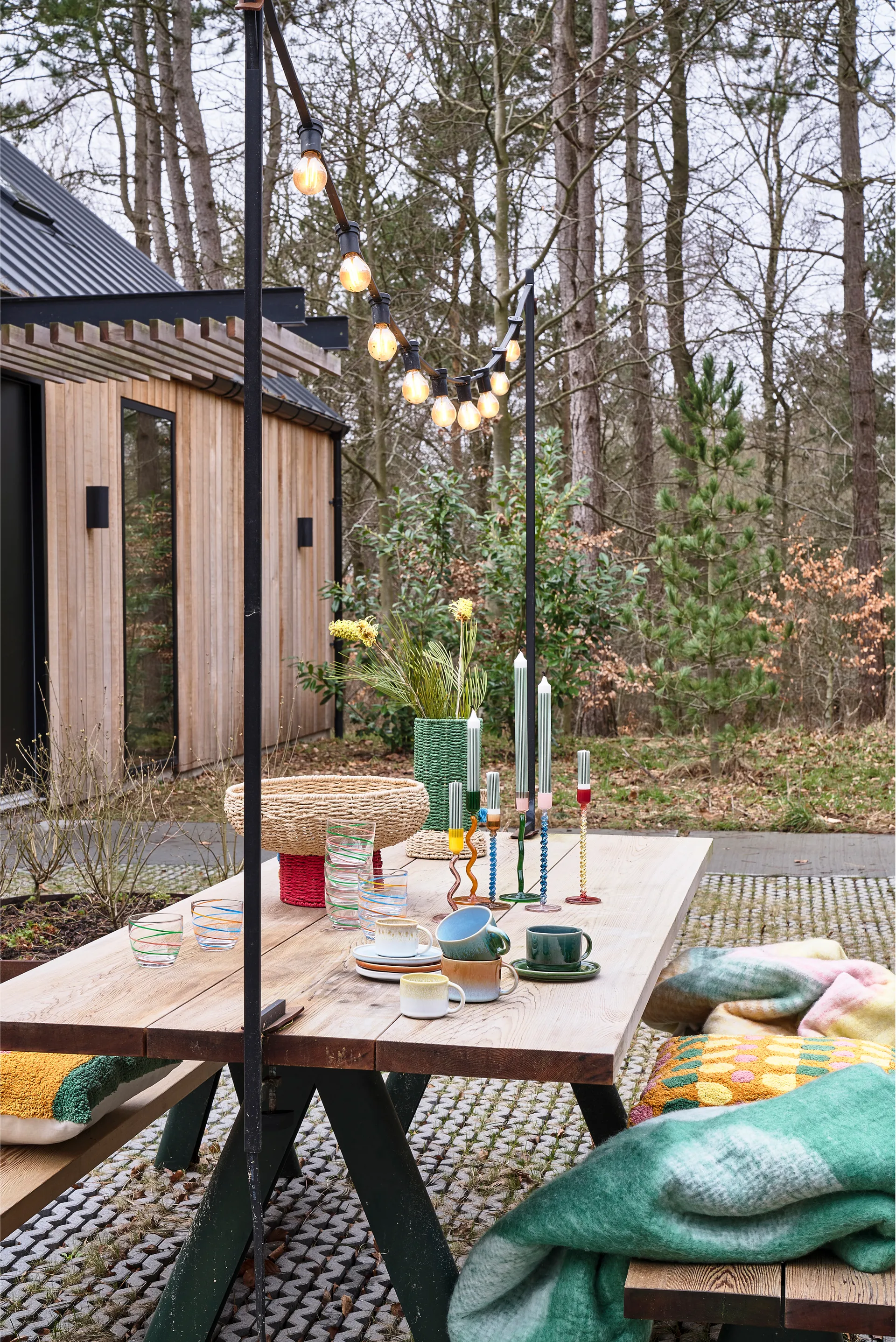 Candelabro Styles 19,6 cm, Green-pink Villa Collection