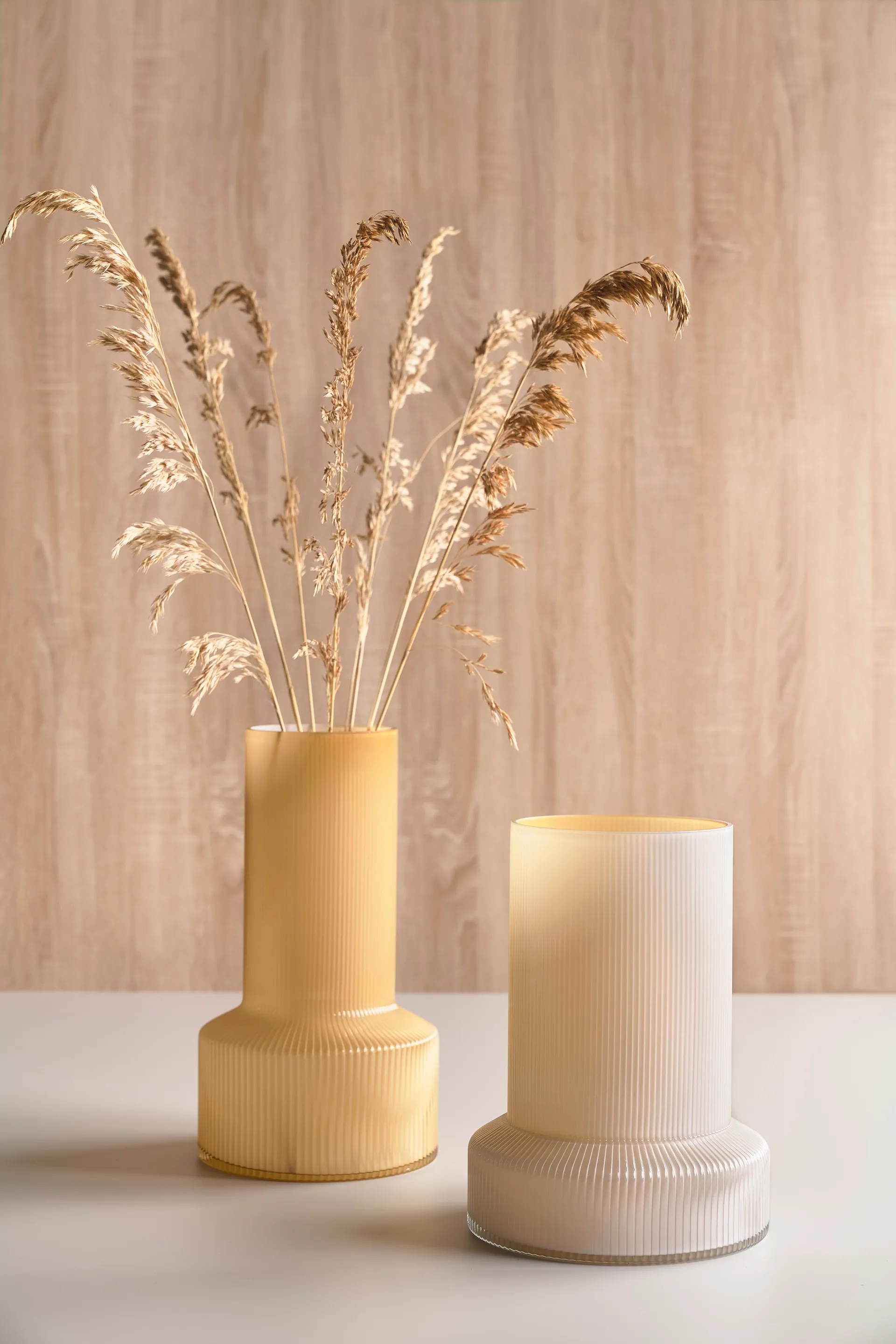 Jarrón de vidrio Hvils Ø19, Honey Villa Collection