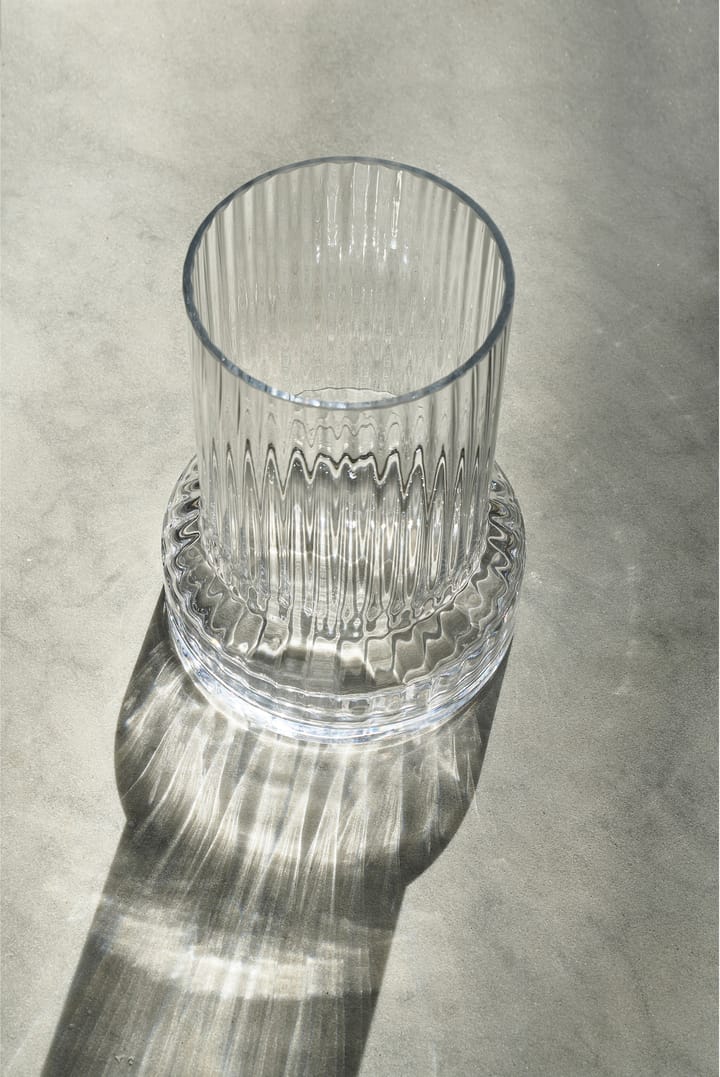 Jarrón de vidrio Hvils acanalado Ø21 cm - Clear - Villa Collection