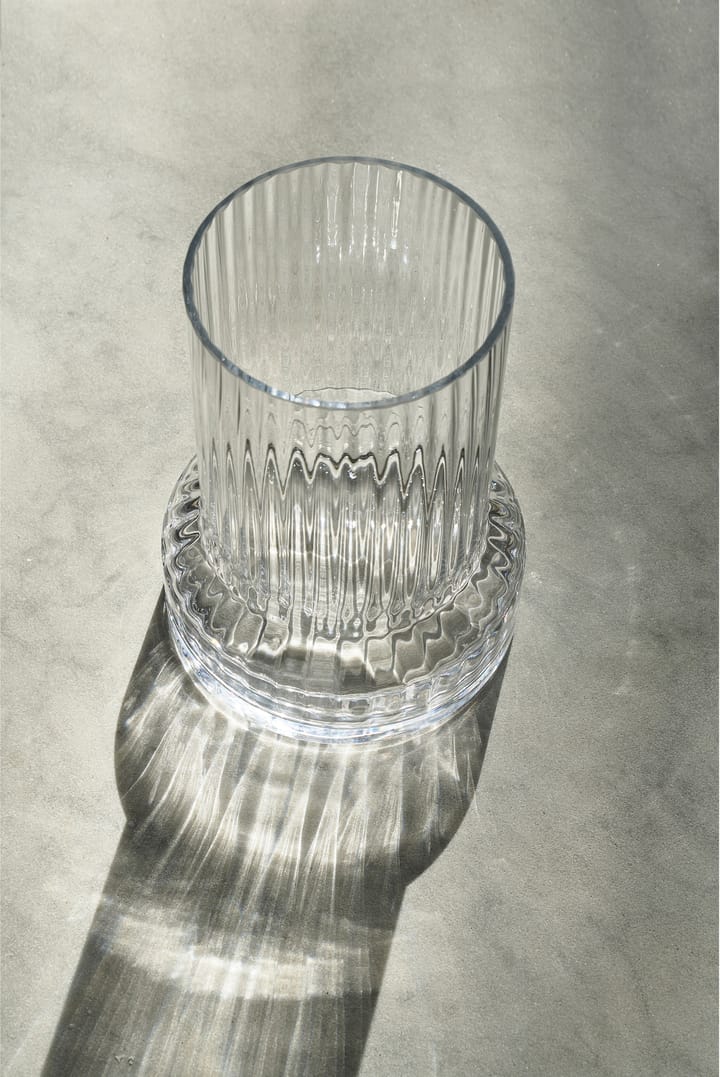 Jarrón de vidrio Hvils acanalado Ø21 cm, Clear Villa Collection