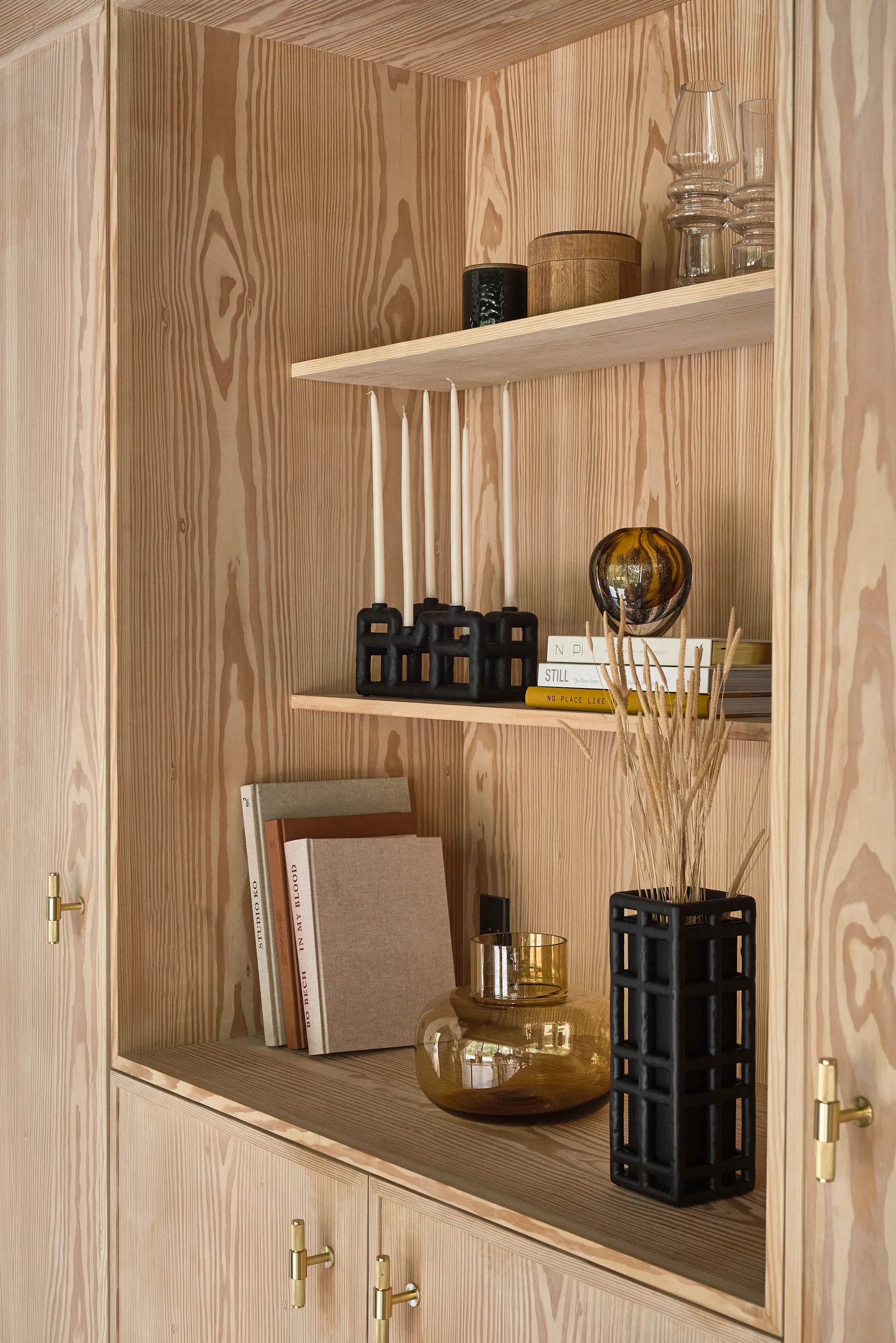 Jarrón de vidrio Kehl Ø24,8, marrón Villa Collection