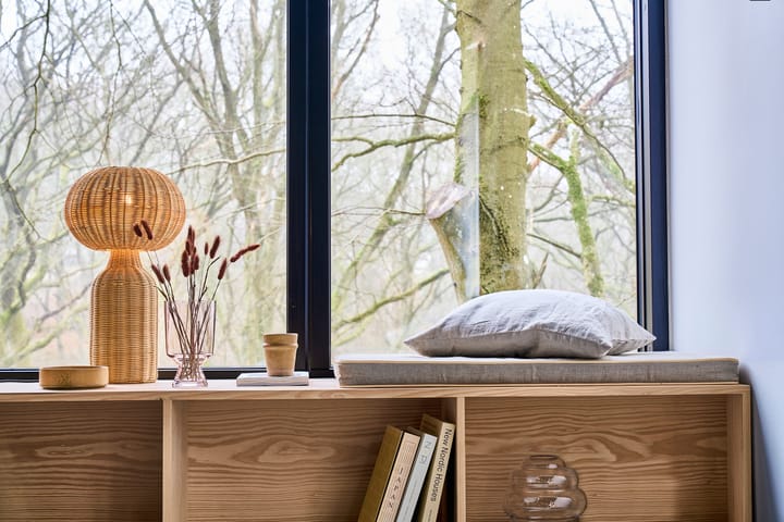 Lámpara de mesa Vinka ratán natural Ø30 cm, Natur Villa Collection