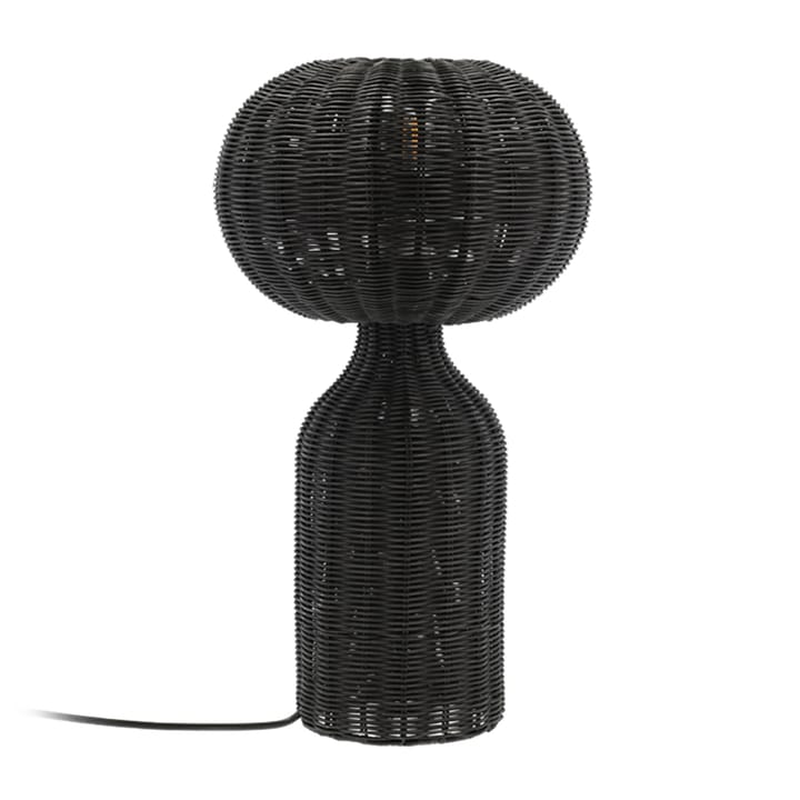 Lámpara de mesa Werna ratán Ø30 cm - negro - Villa Collection