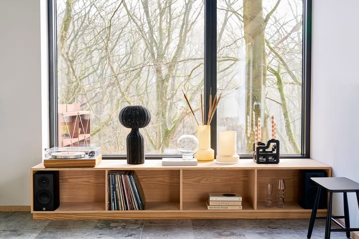 Lámpara de mesa Werna ratán Ø30 cm, negro Villa Collection