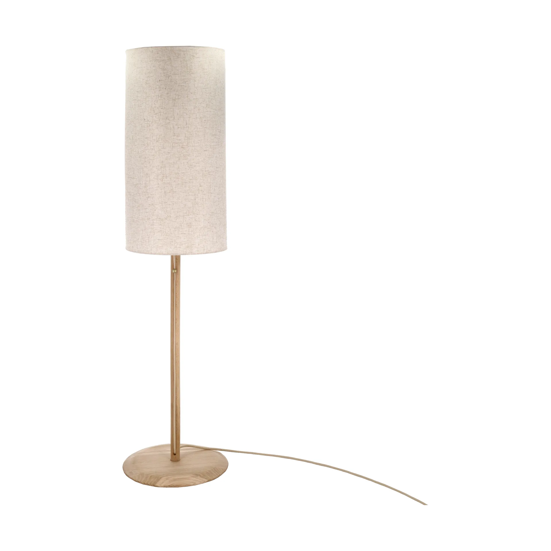 Lámpara de pie Barv 143,5xØ38 cm, Roble macizo sin tratar Villa Collection