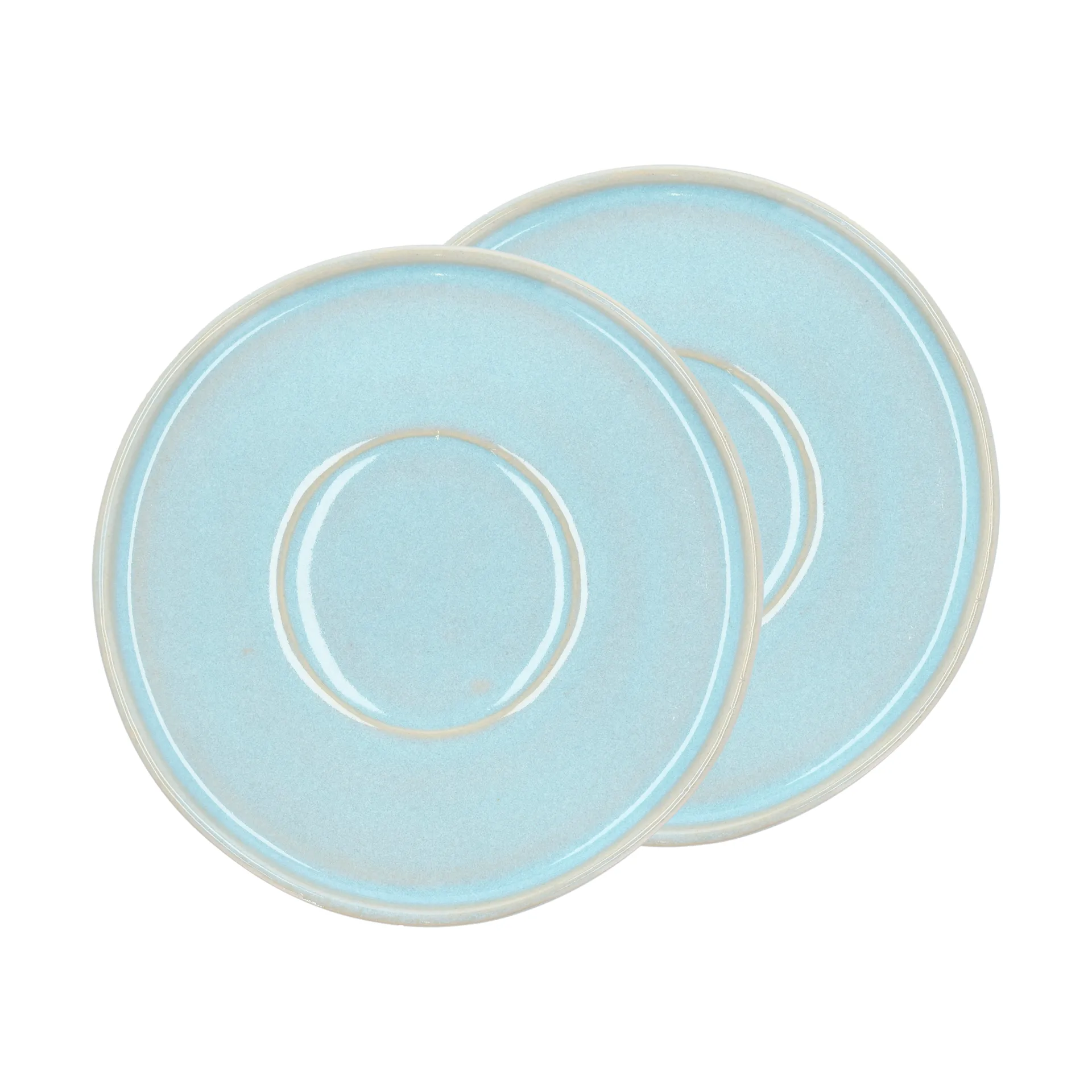 Platillos de té Styles Ø13 cm, 2-pack, Light blue Villa Collection