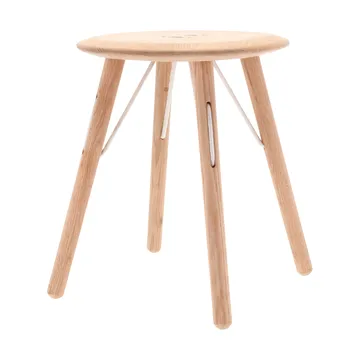 Taburete redondo Barv 45xØ37,7 cm - Roble macizo sin tratar - Villa Collection