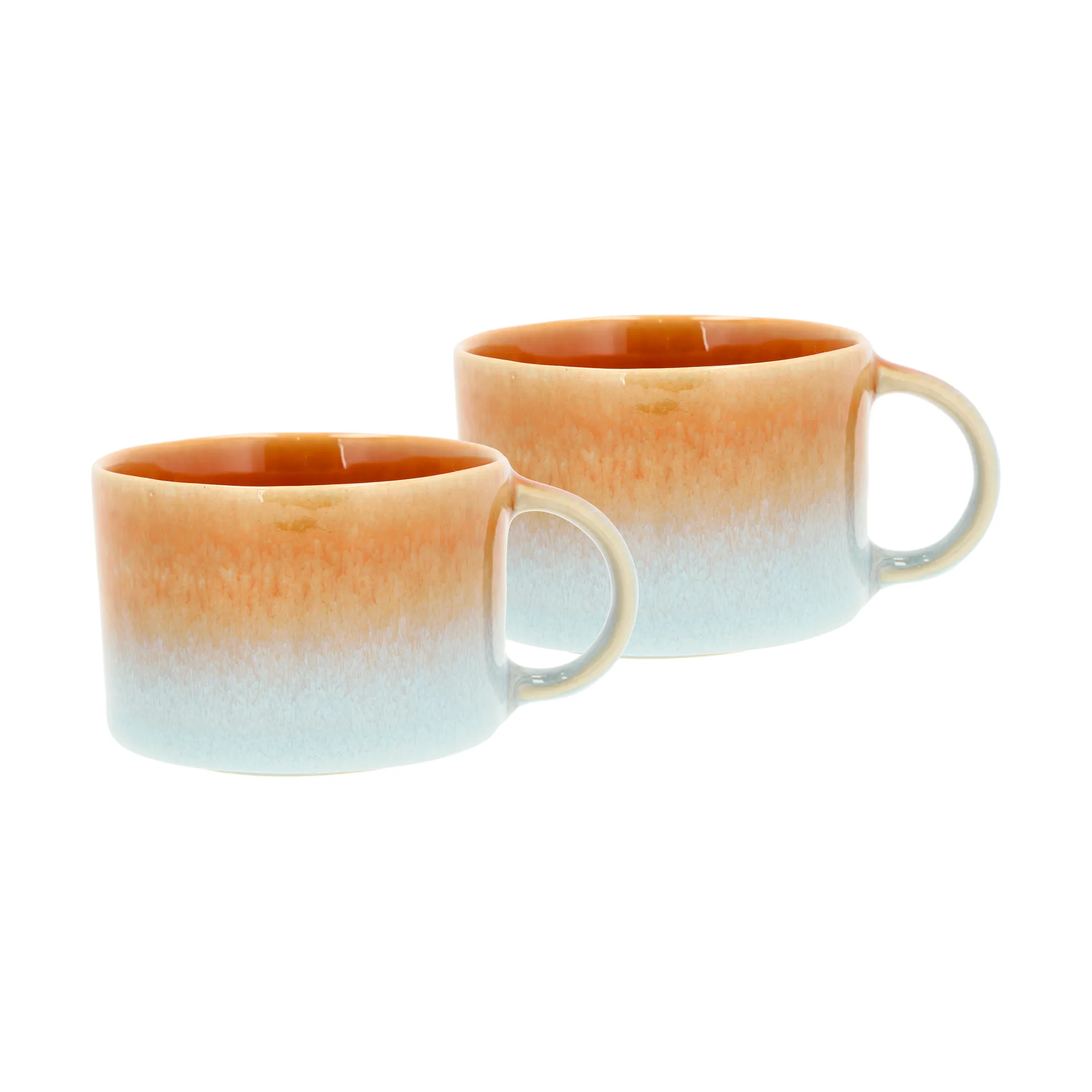 Tazas con asa Styles 16 cl, 2-pack, Blue-amber Villa Collection