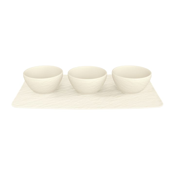 3 Boles para salsa con bandeja Manufacture Rock - Blanc - Villeroy & Boch