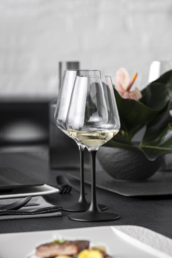 4 Copas de vino blanco Manufacture Rock 38 cl - transparente-negro - Villeroy & Boch